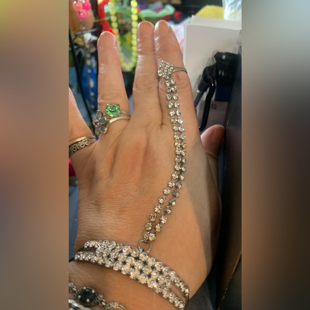 Dazzling Silver Rhinestone Bracelet